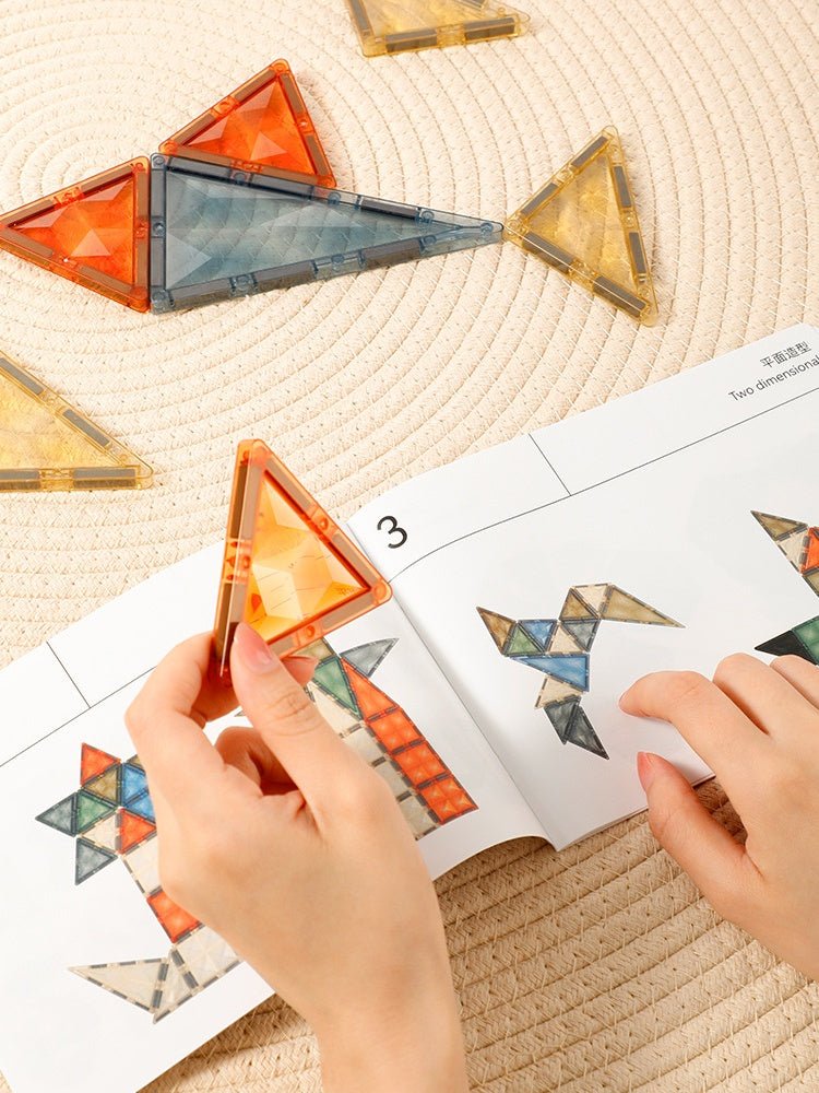 100PCS Natural Color Magnetic Building Blocks – 3D Window Toy for Kids Ages 3-6