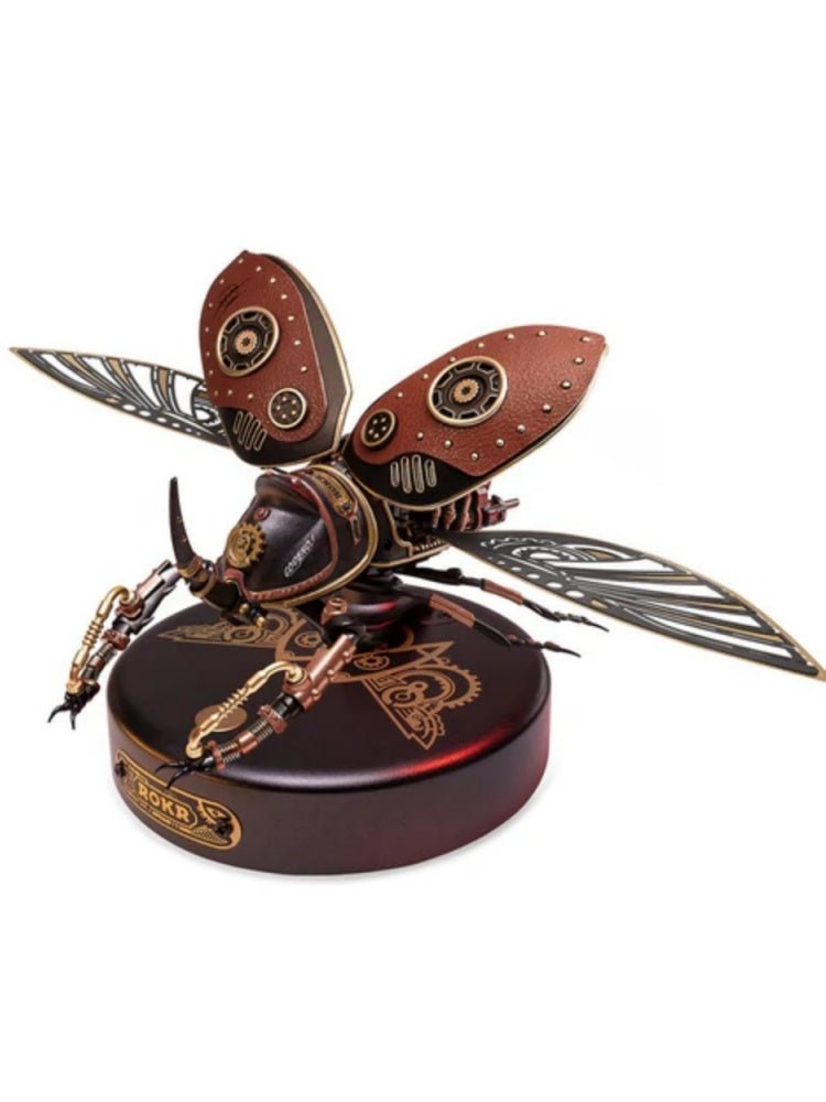 Beetle Model Mechanical Puzzle with Steampunk Ideas