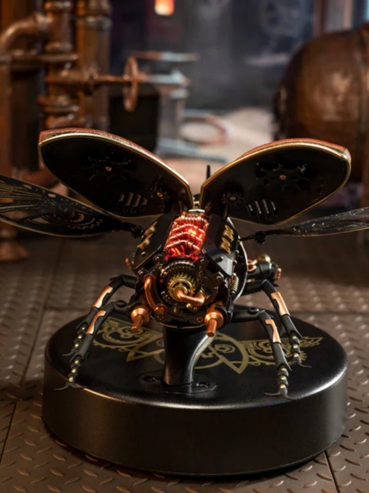 Beetle Model Mechanical Puzzle with Steampunk Ideas