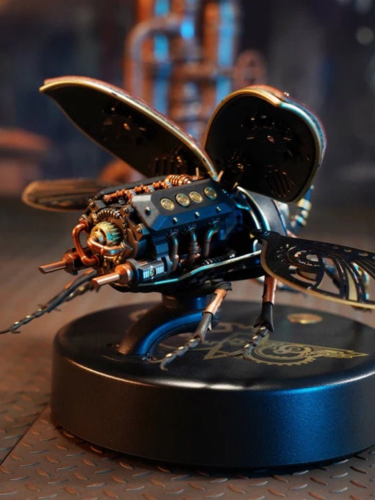 Beetle Model Mechanical Puzzle with Steampunk Ideas