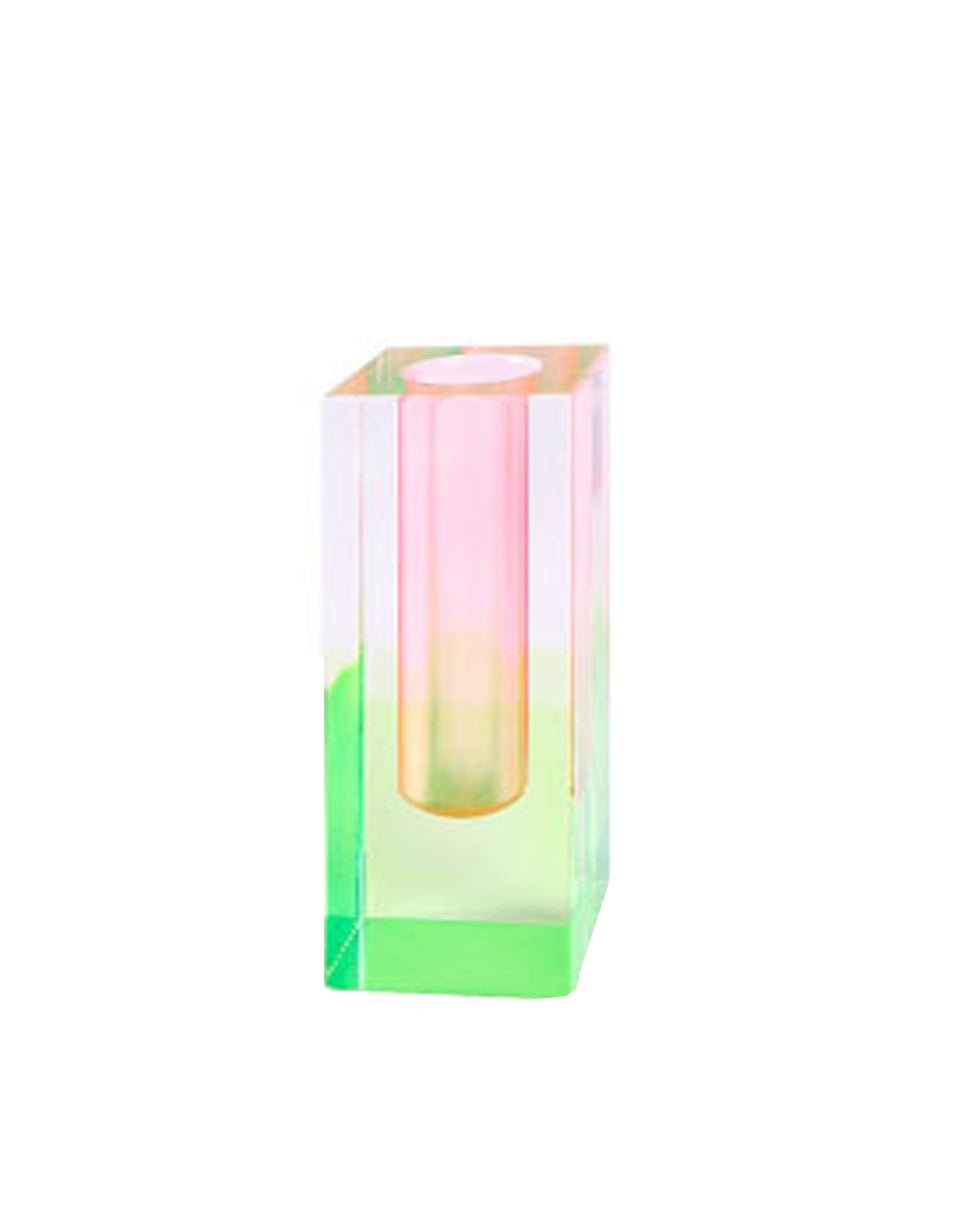 Colorful Square Column Acrylic Vase