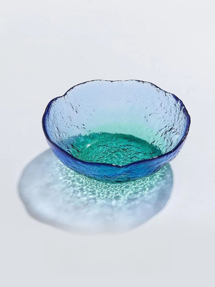 Coral Sea Japanese Glass Bowl or Plate – Ocean-Inspired Tableware