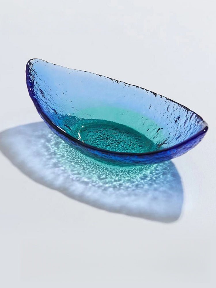 Coral Sea Japanese Glass Bowl or Plate – Ocean-Inspired Tableware
