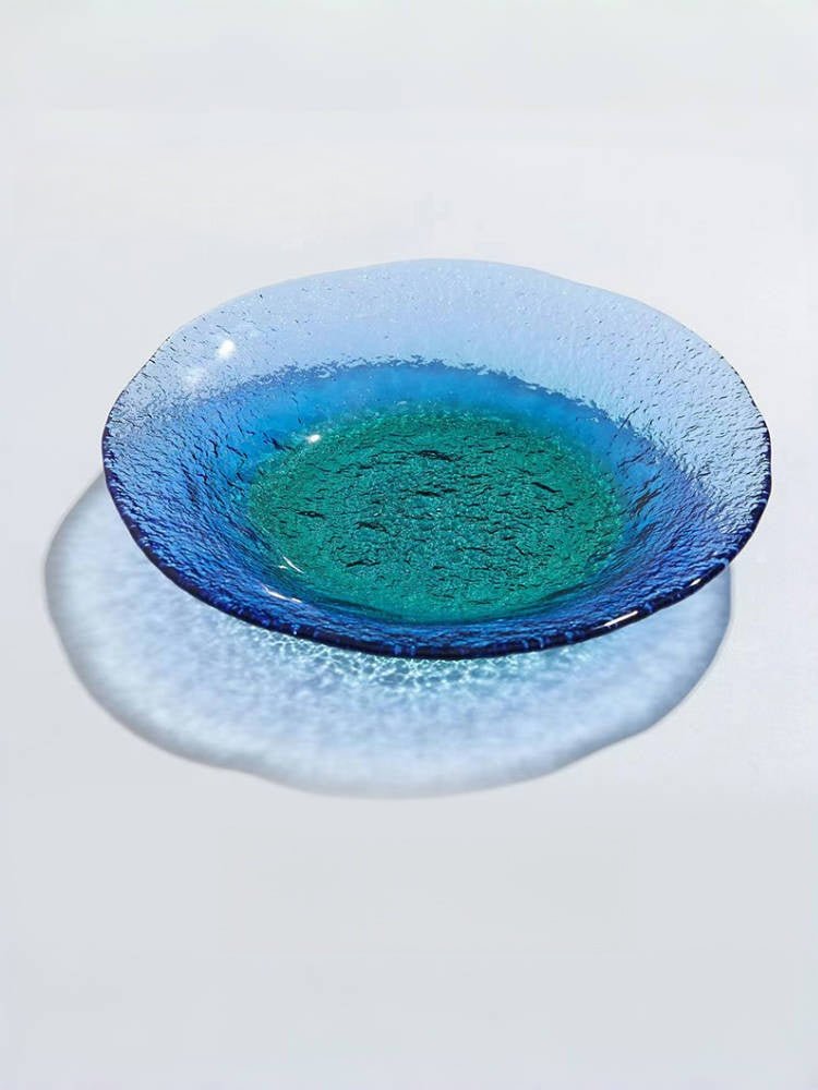 Coral Sea Japanese Glass Bowl or Plate – Ocean-Inspired Tableware