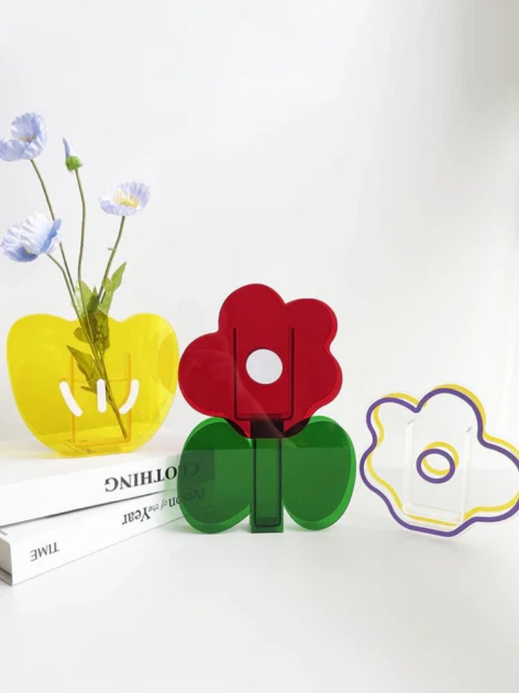 Modern Acrylic Flower Vase for Decor