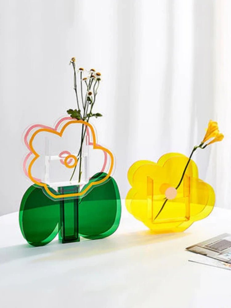 Modern Acrylic Flower Vase for Decor