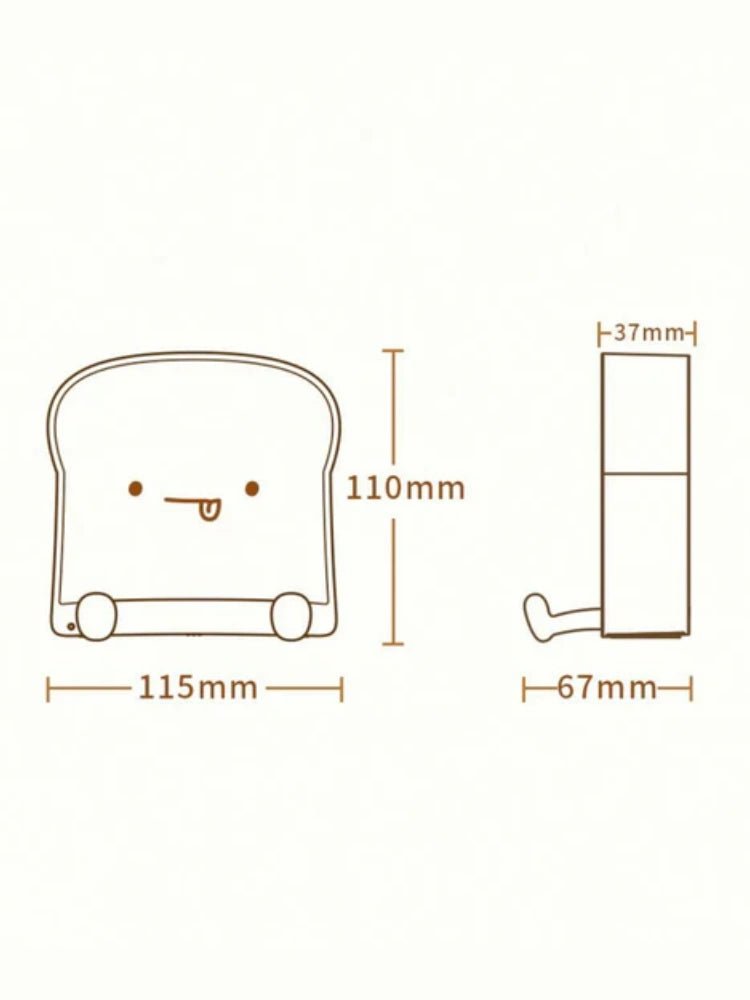 Toast Cute Night Lamp & Phone Stand Holder