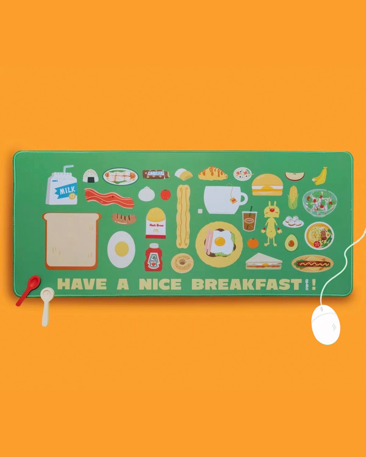 Breakfast Cute Desk Mat for Gaming & Laptop
