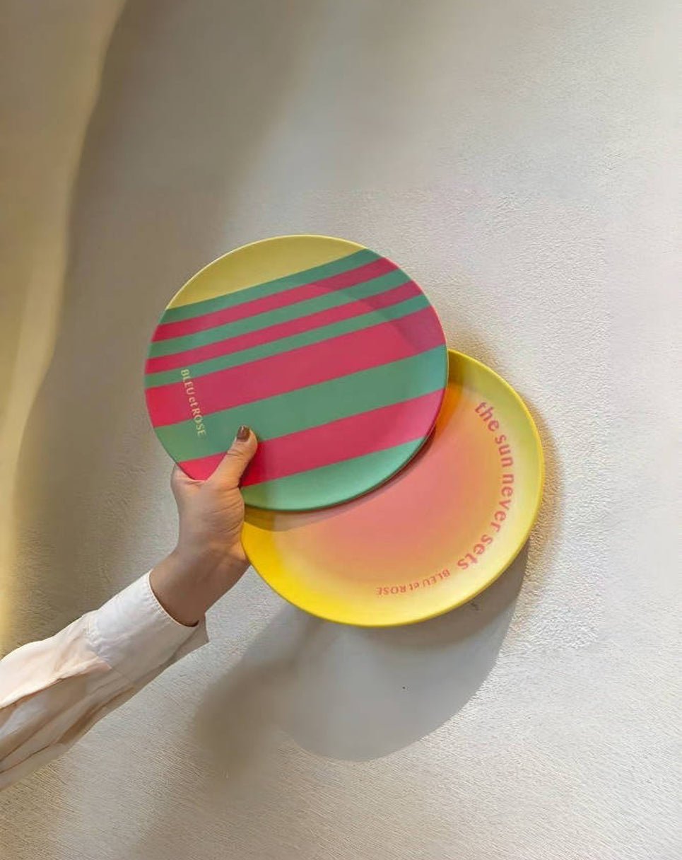Colorful Bamboo Fiber Plates