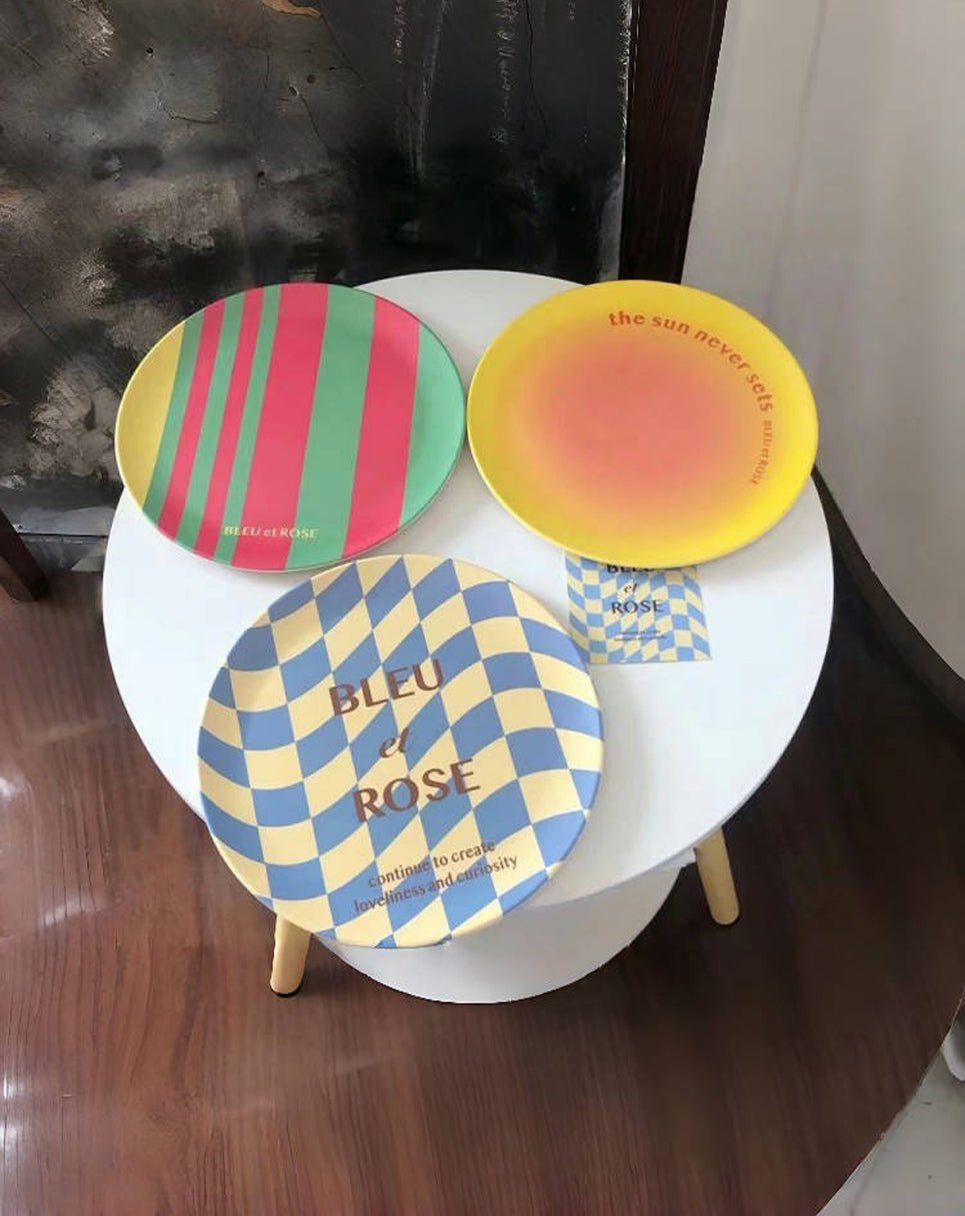 Colorful Bamboo Fiber Plates