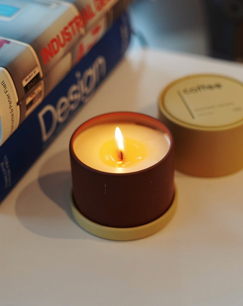 Coffee Scented Candle with Aromatic Wooden Wick