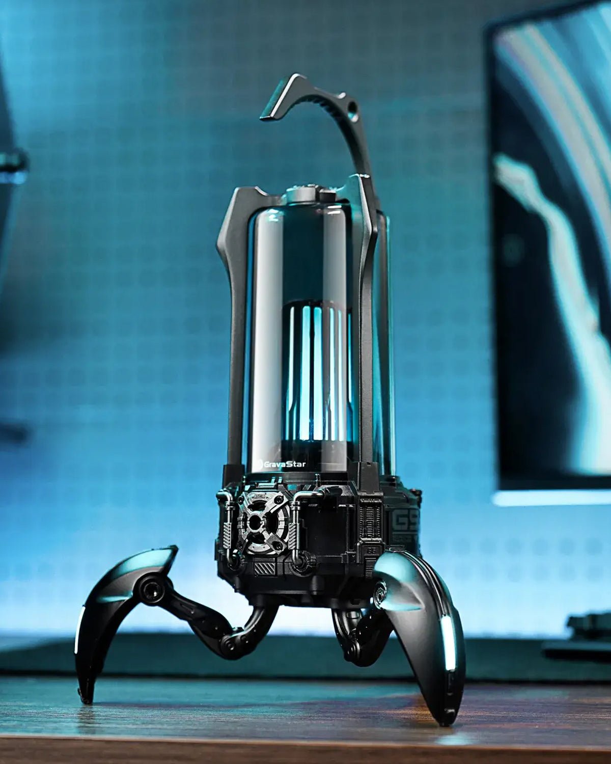 Mecha-inspired portable Bluetooth speaker with RGB lights