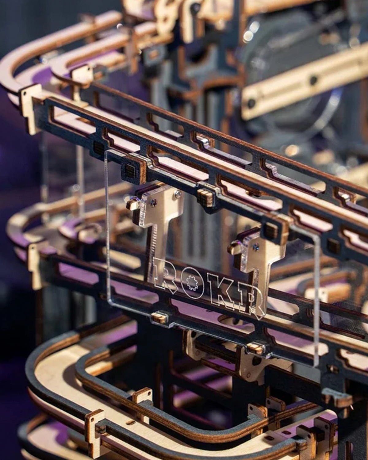 Night City Marble Run Game 3D Wooden Puzzle