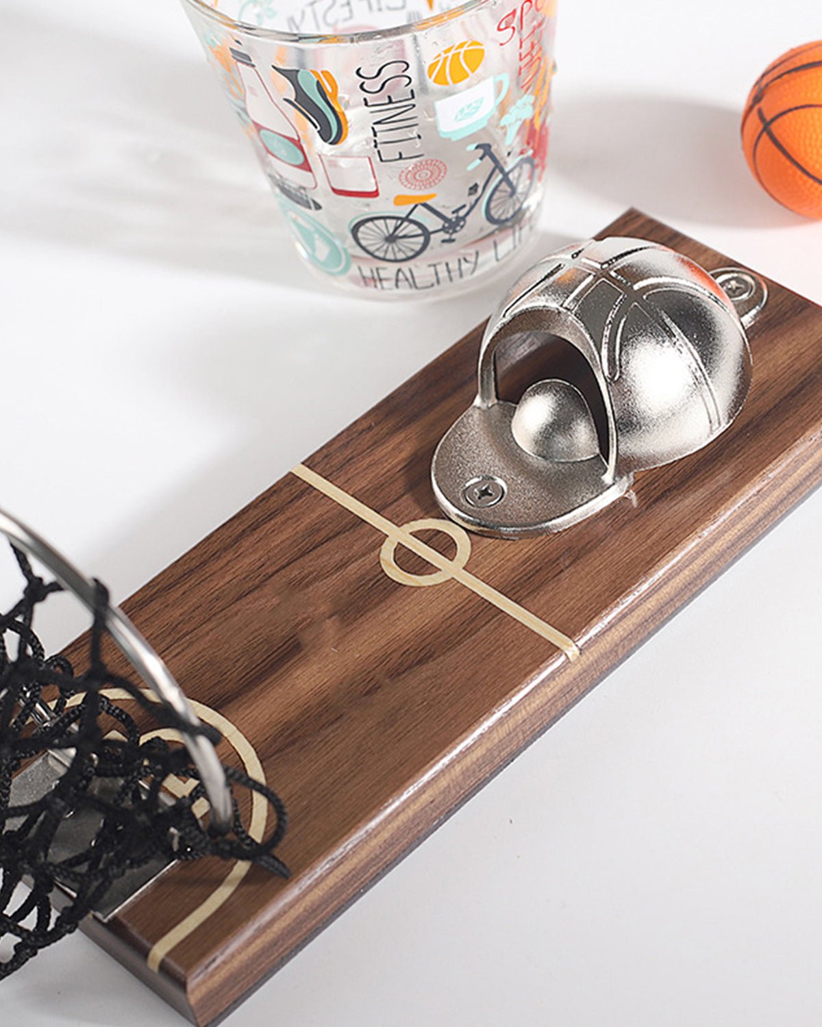 Mini Basketball Bottle Opener Fridge Magnet