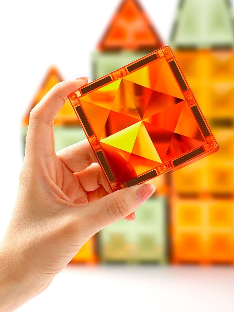 100PCS Natural Color Magnetic Building Blocks – 3D Window Toy for Kids Ages 3-6