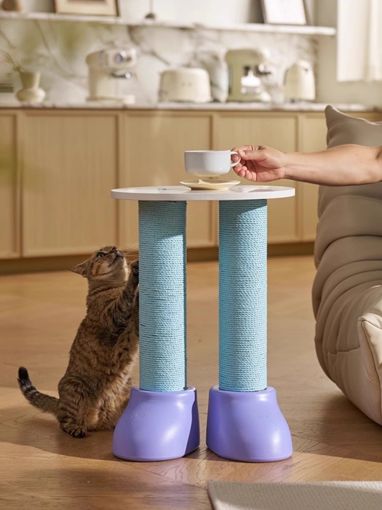 3-in-1 Cat Scratching Post, Bed & Side Table – Adorable Chubby Boot Design