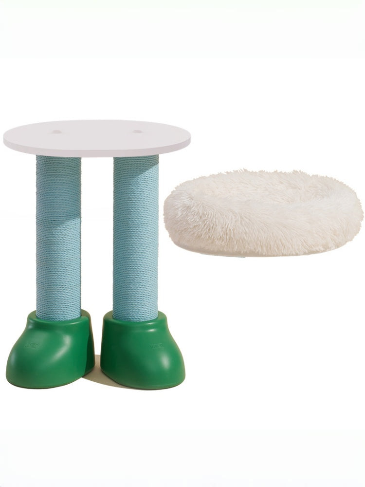 3-in-1 Cat Scratching Post, Bed & Side Table – Adorable Chubby Boot Design