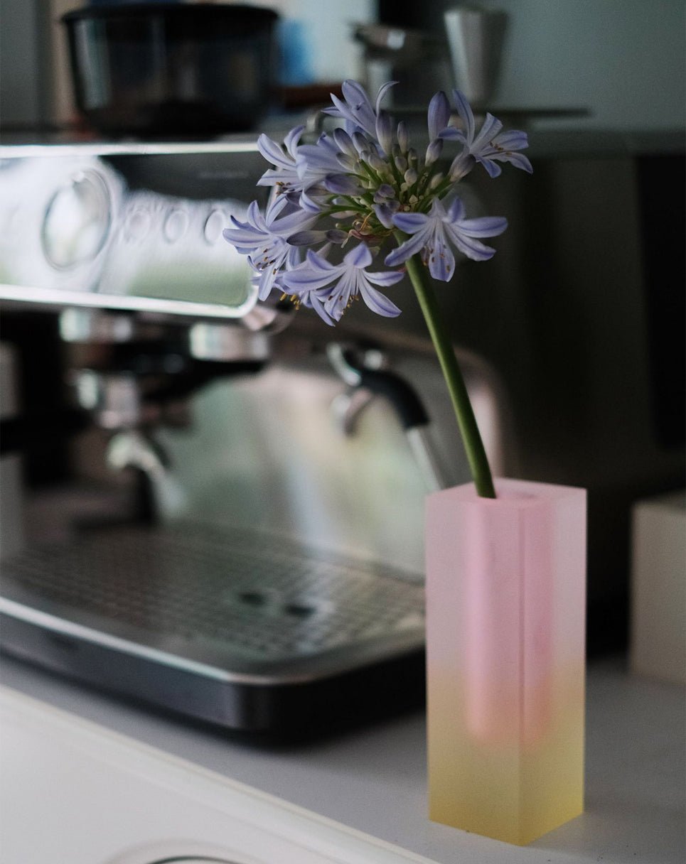 Colorful Square Column Acrylic Vase