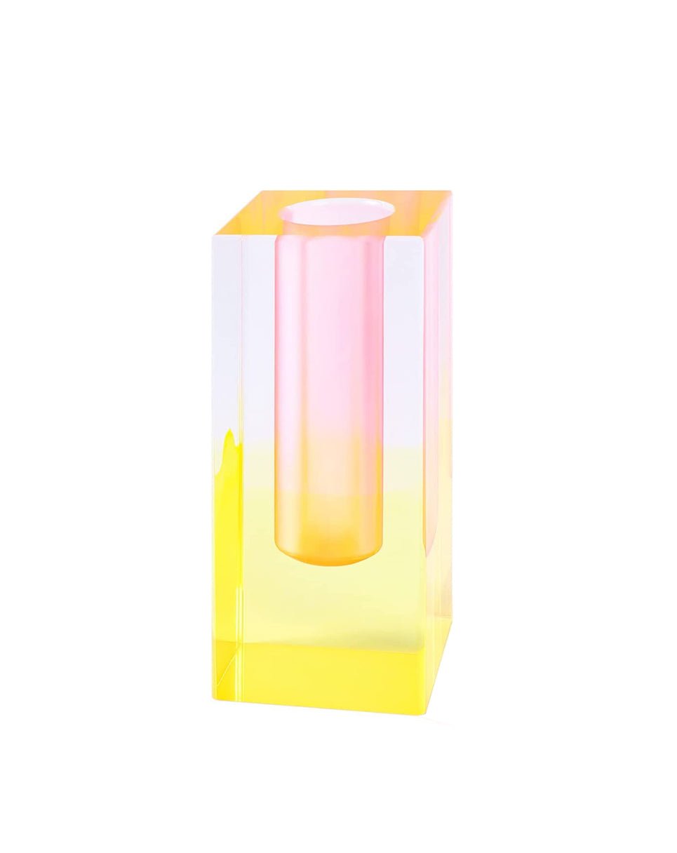 Colorful Square Column Acrylic Vase