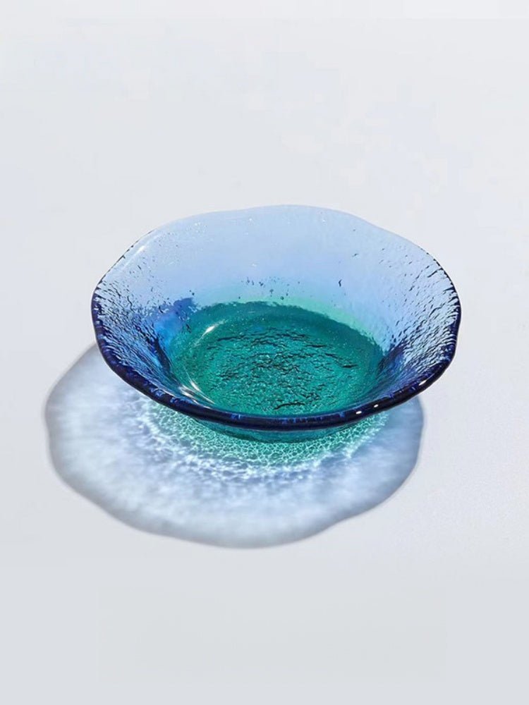 Coral Sea Japanese Glass Bowl or Plate – Ocean-Inspired Tableware