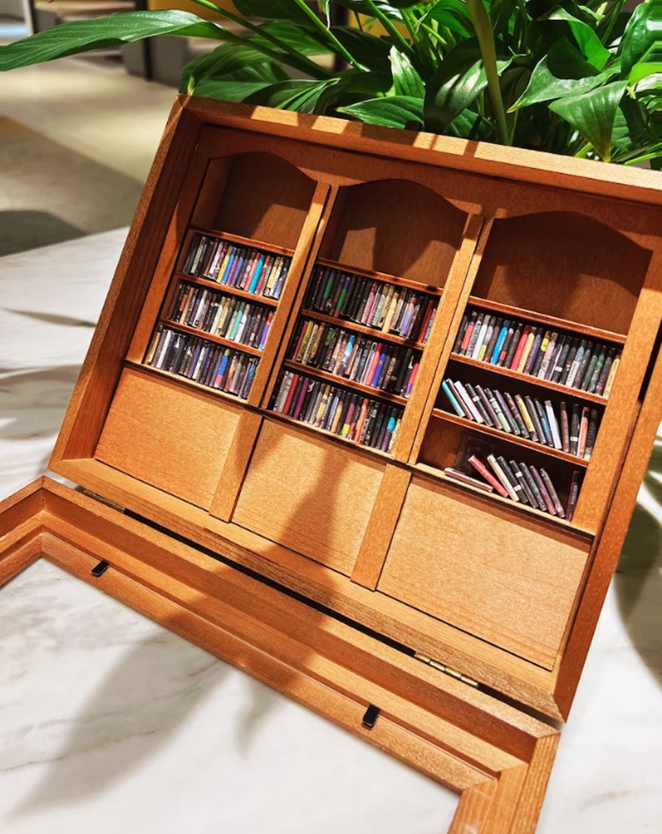 Eco-Friendly Miniature Bookshelf Set