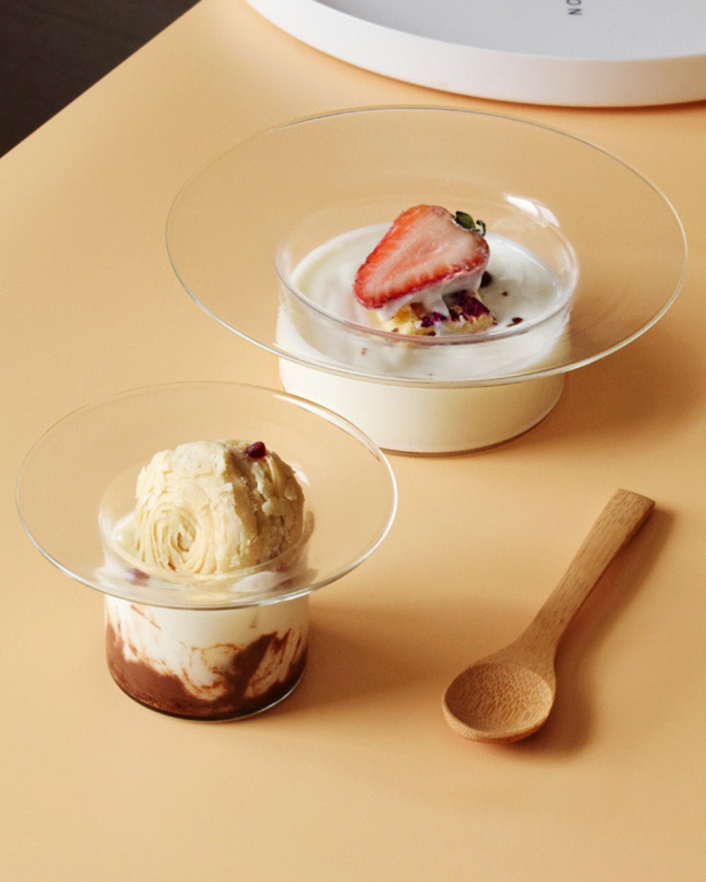 Hand-Blown Glass Dessert Cups