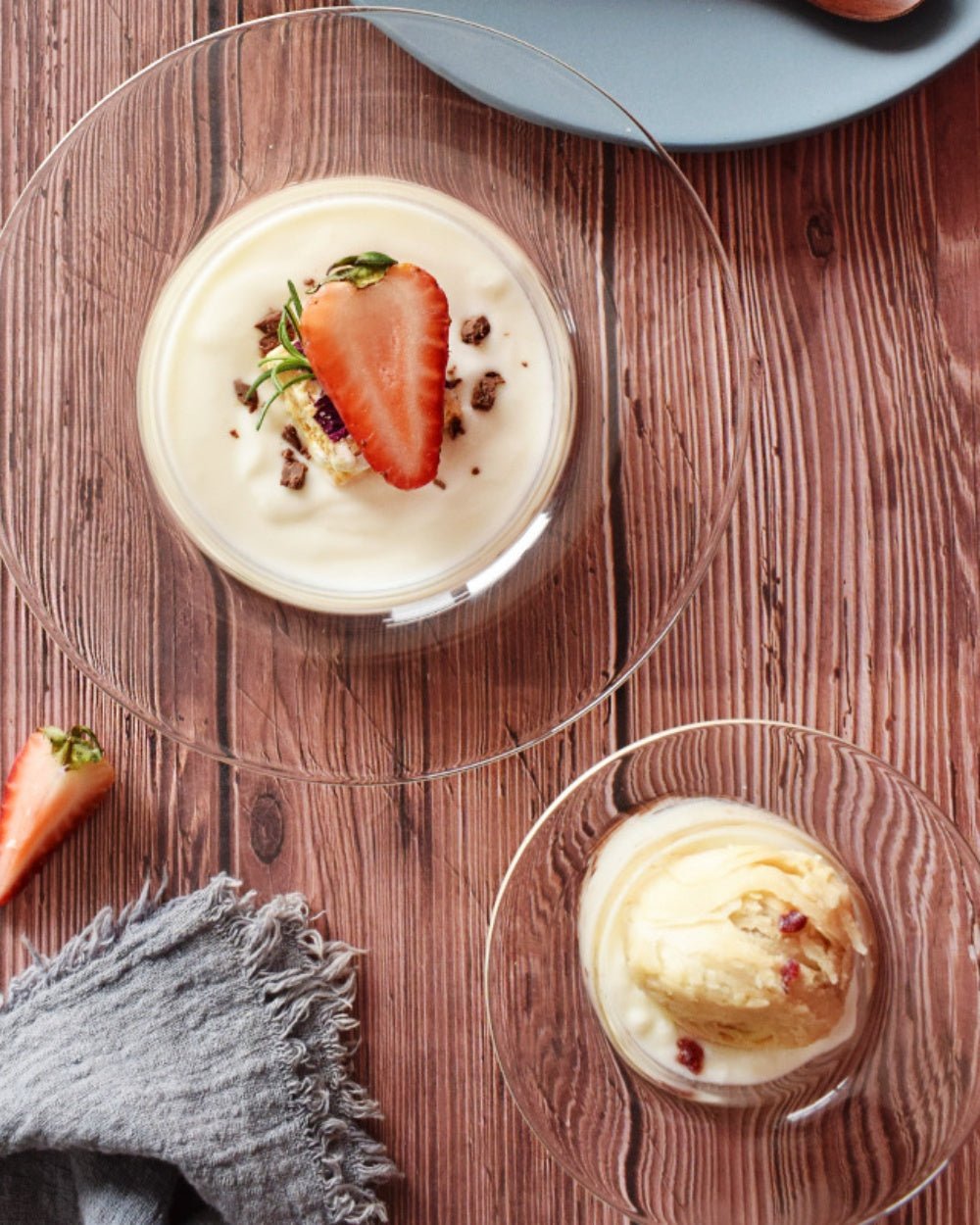 Hand-Blown Glass Dessert Cups