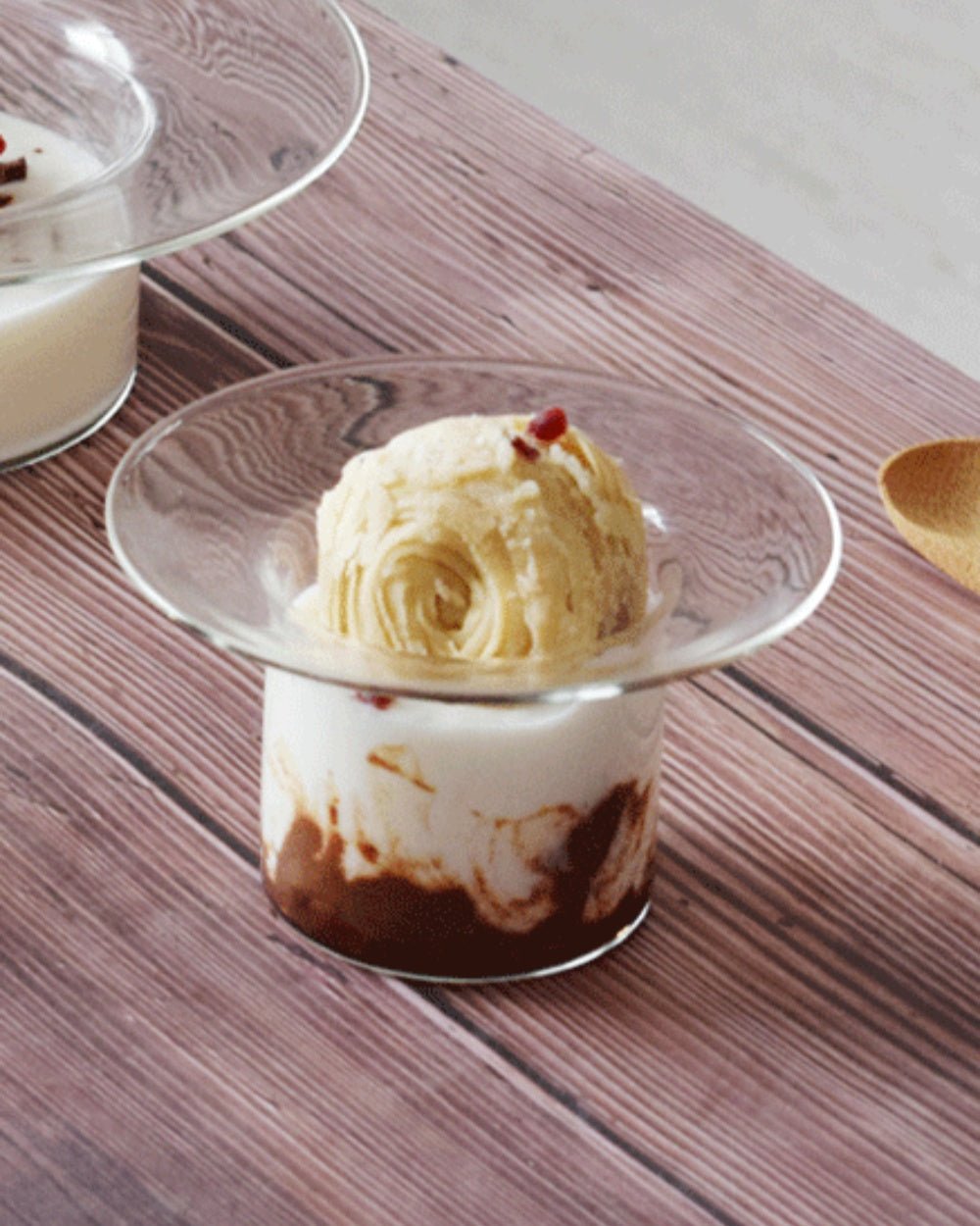 Hand-Blown Glass Dessert Cups