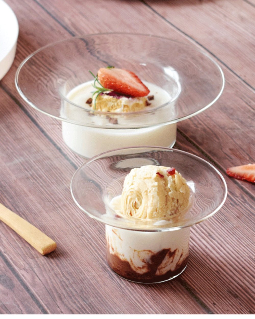 Hand-Blown Glass Dessert Cups