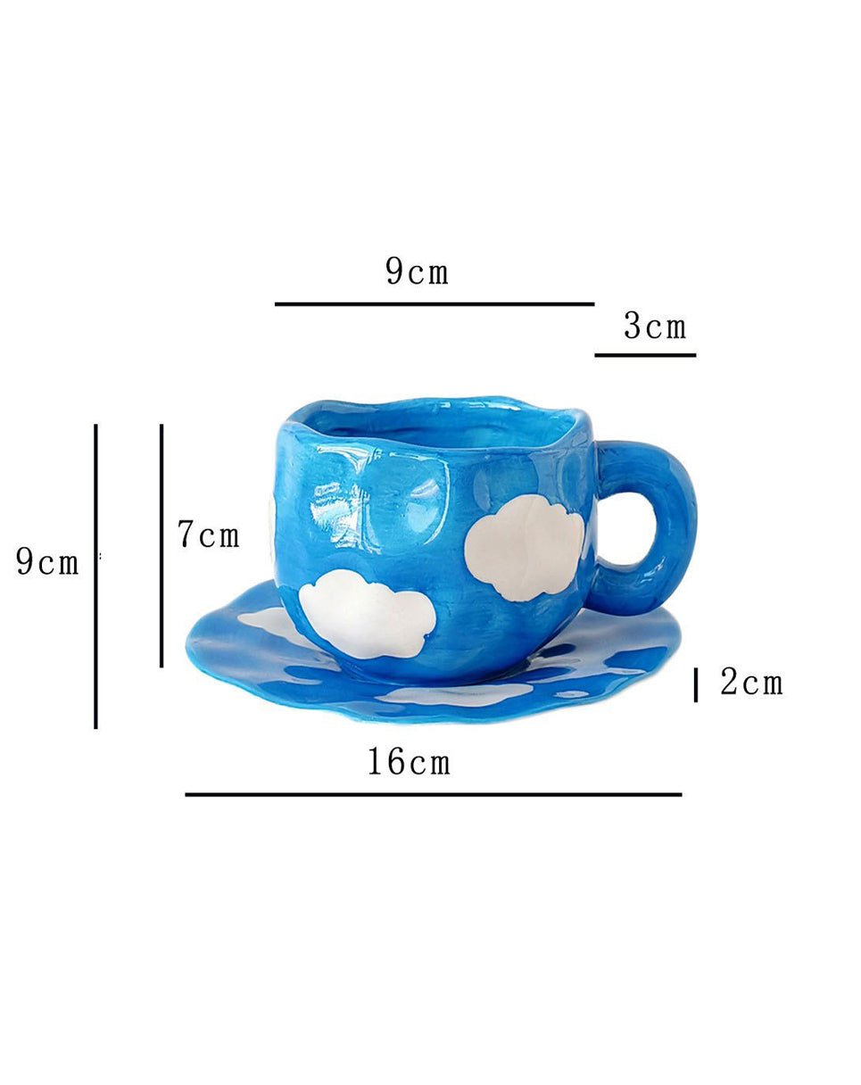 Hand-Painted Ceramic Coffee Cup Set