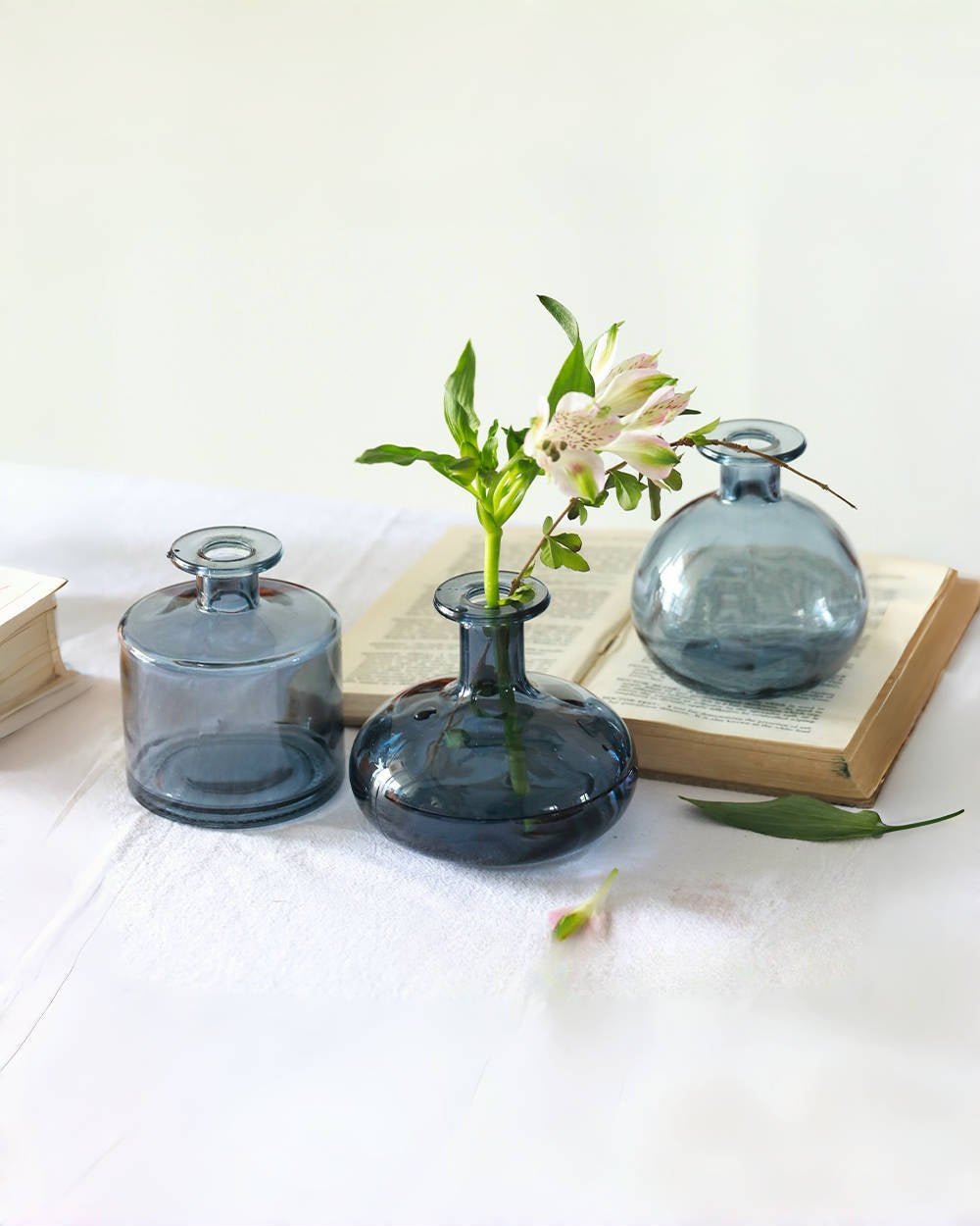 Handcrafted Recycled Glass Vase Set