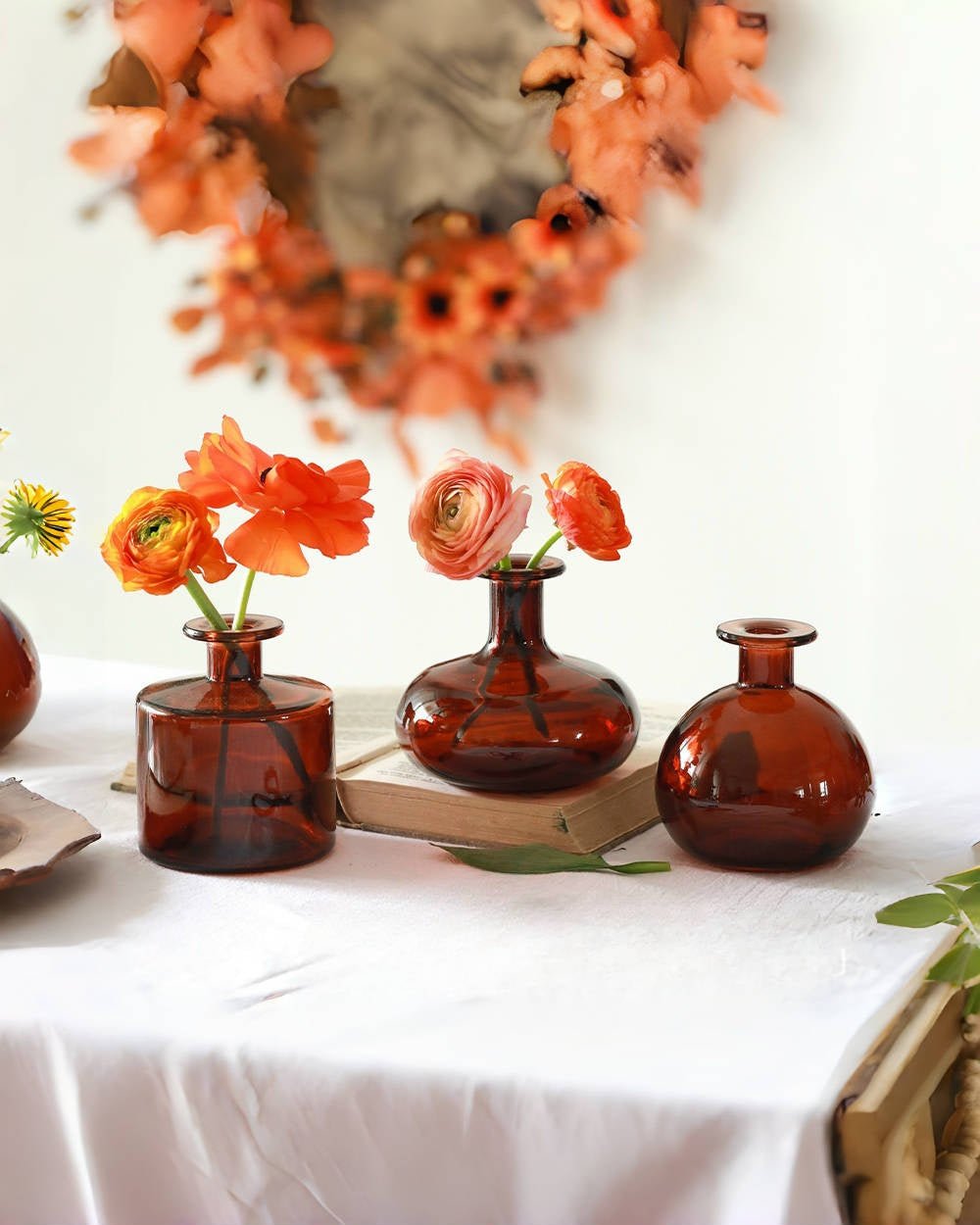 Handcrafted Recycled Glass Vase Set