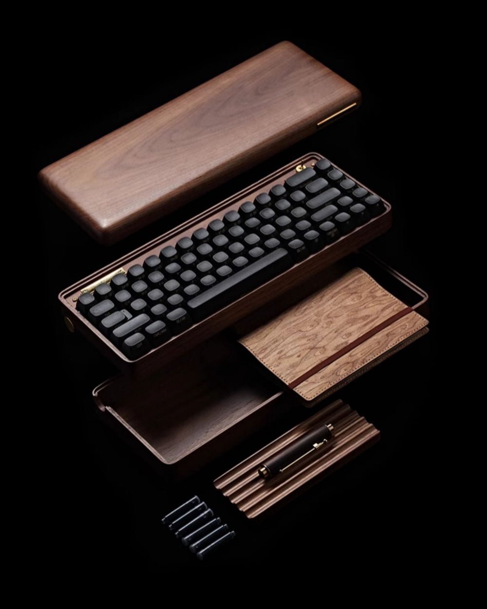 Premium Walnut Mechanical Keyboard Gift Box