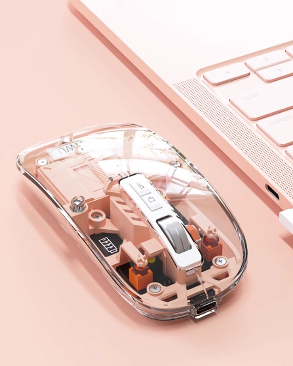 Transparent Wireless Bluetooth Mouse