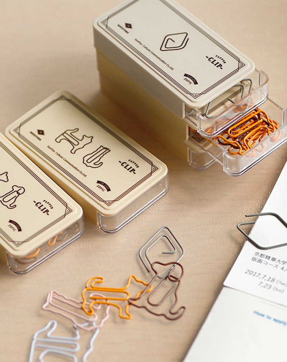 Animal Paper Clips Set Metal for Organization