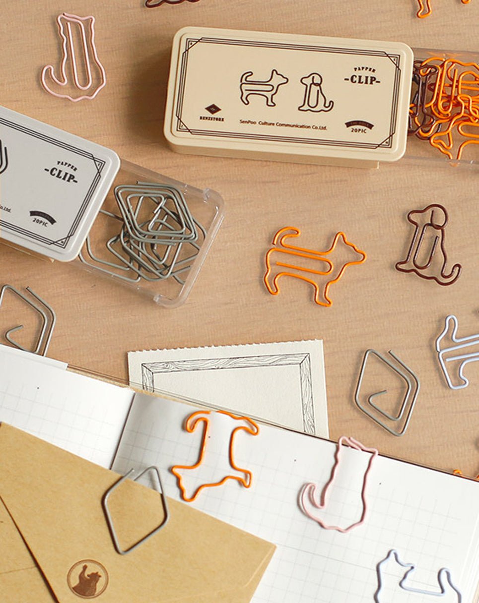 Animal Paper Clips Set Metal for Organization