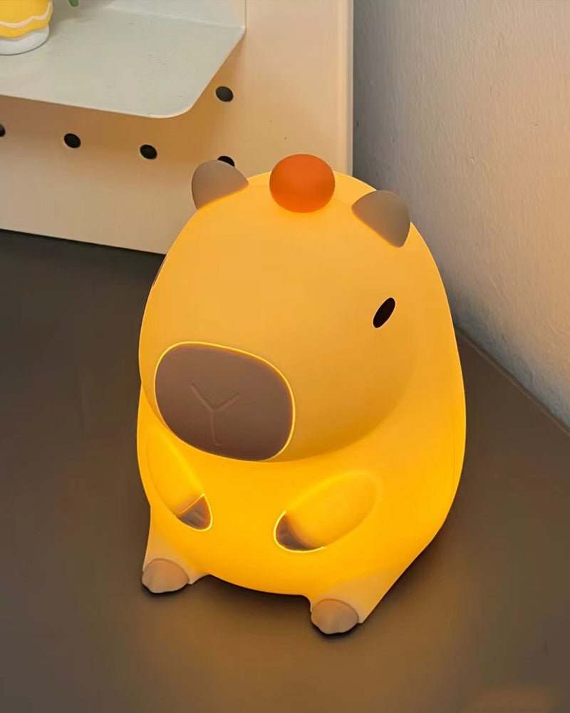 Capybara night lamp soft touch gift silicone rechargeable USB charging