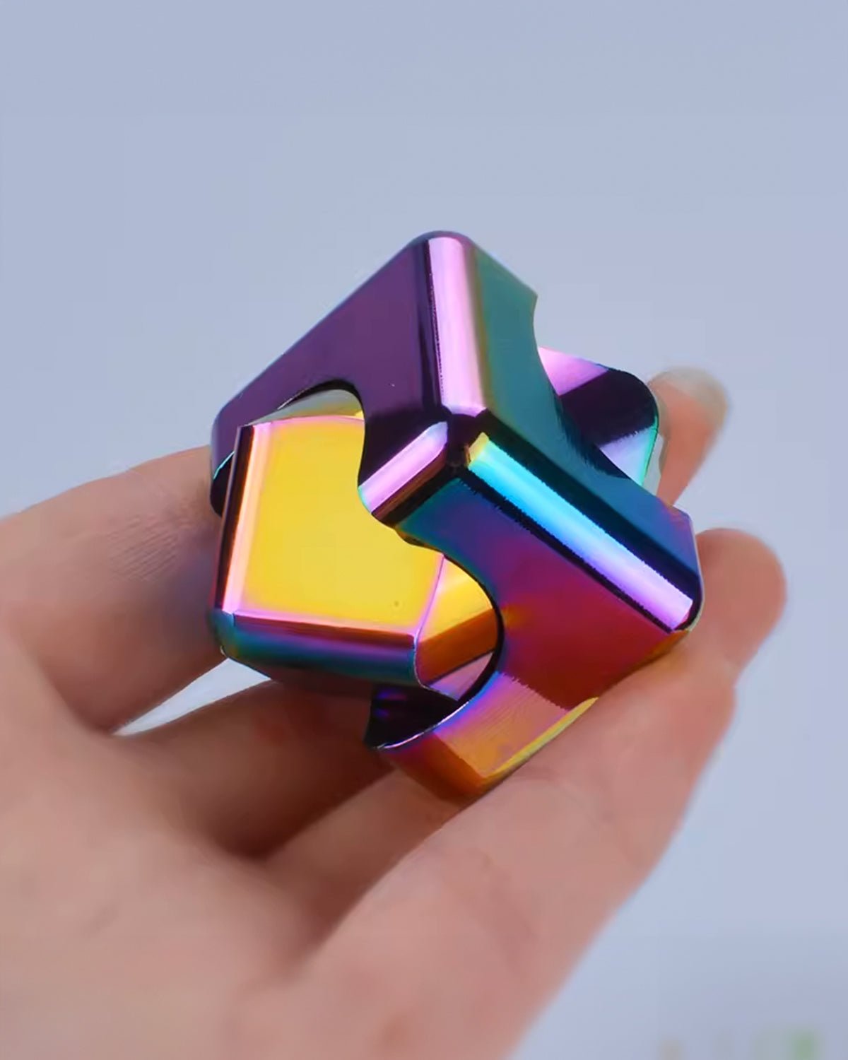 Colorful Spinning Fingertip Cube Stress Relief Toy