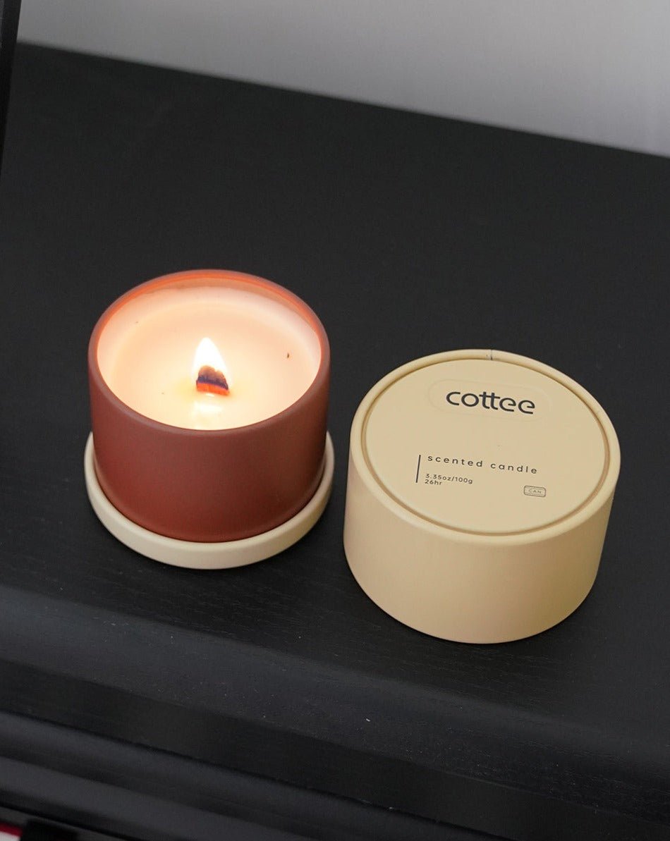 Coffee Scented Candle with Aromatic Wooden Wick