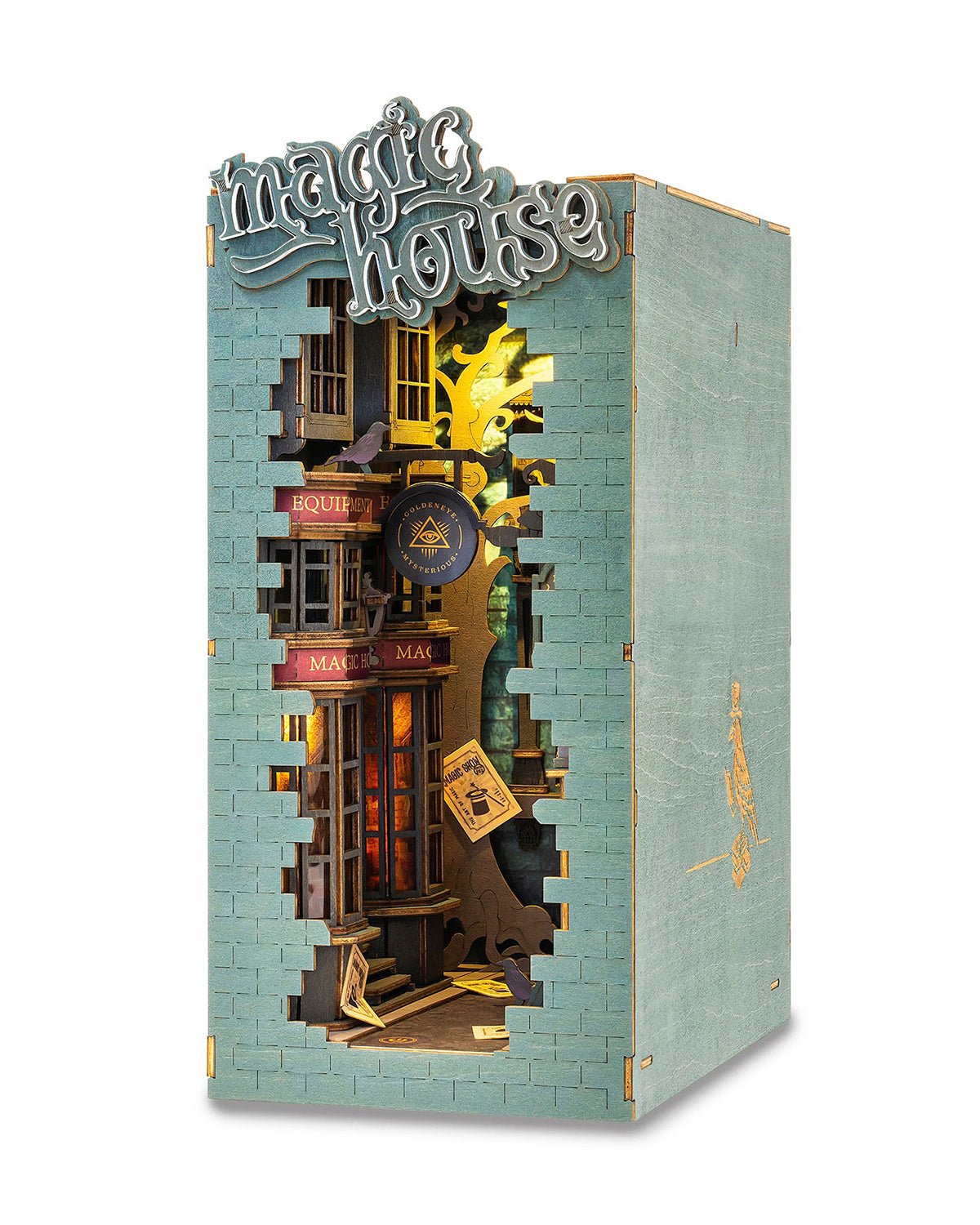 Time Travel Book Nook Miniature With LED Lights TGB04 Robotime Rolife DIY  Dollhouse Diorama Craft Kit 