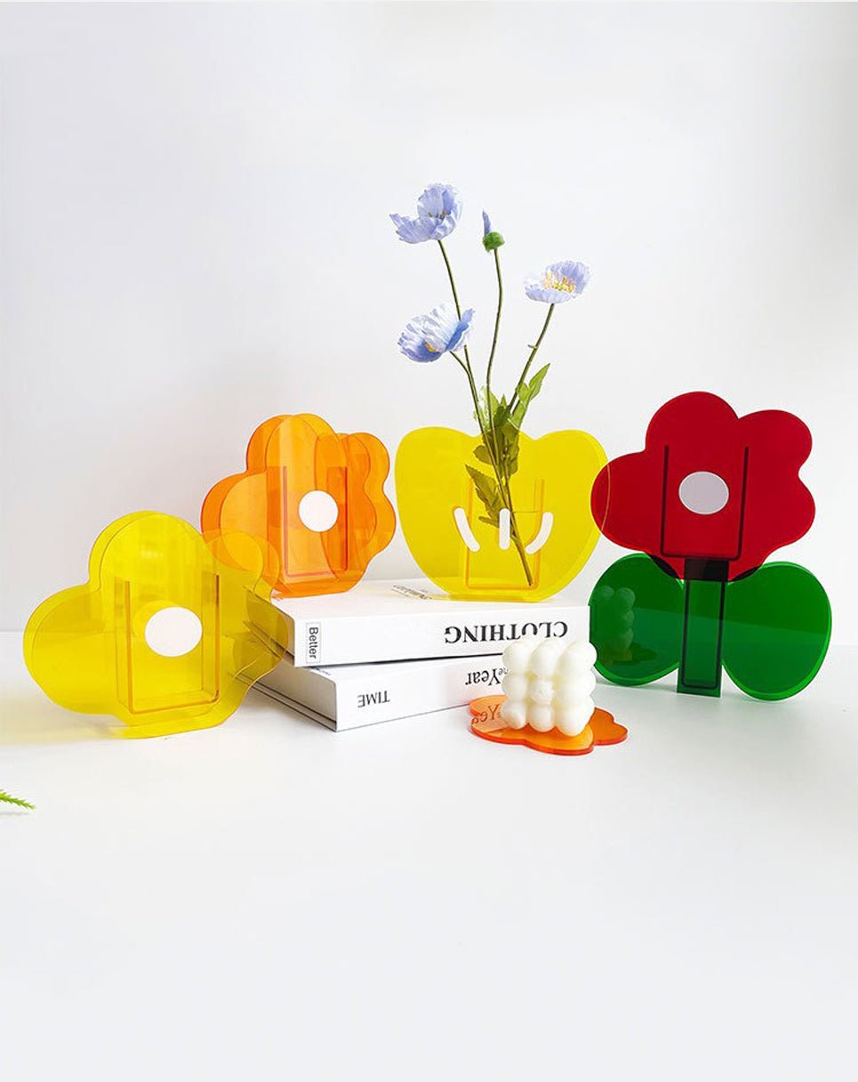 Modern Acrylic Flower Vase for Decor