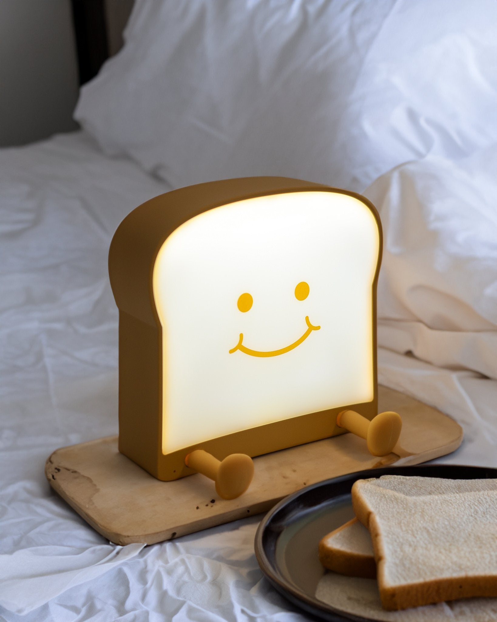 Toast Cute Night Lamp & Phone Stand Holder