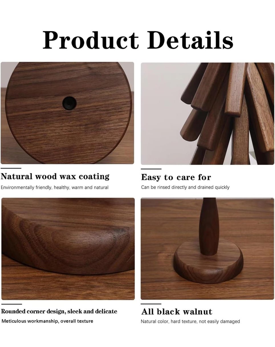 Tree-shaped Wooden Trivet Set Coaster for Teapot